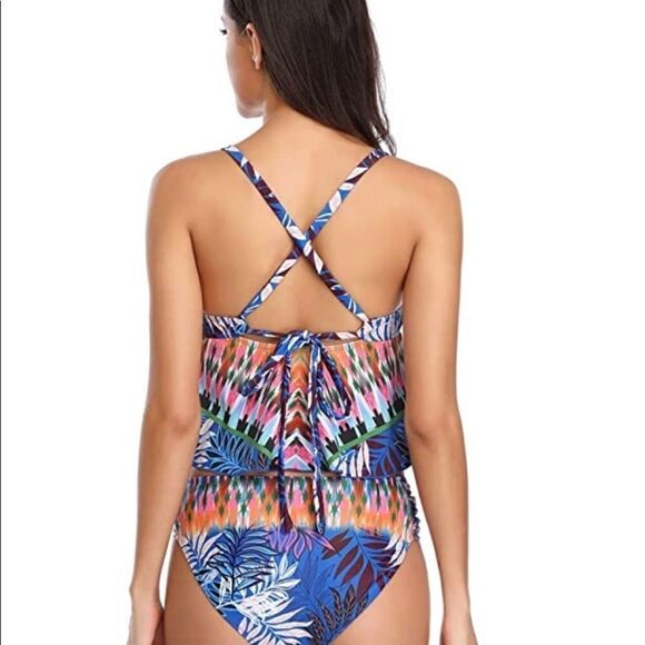 Floral & leaf Bikini Ruffle Colorful - Picture 7 of 11